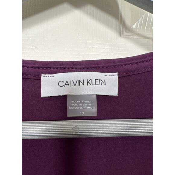 New Calvin Klein Dress Crewneck Sleeveless Ruched Side Drawstring Sheath NEW 12 - Picture 4 of 11